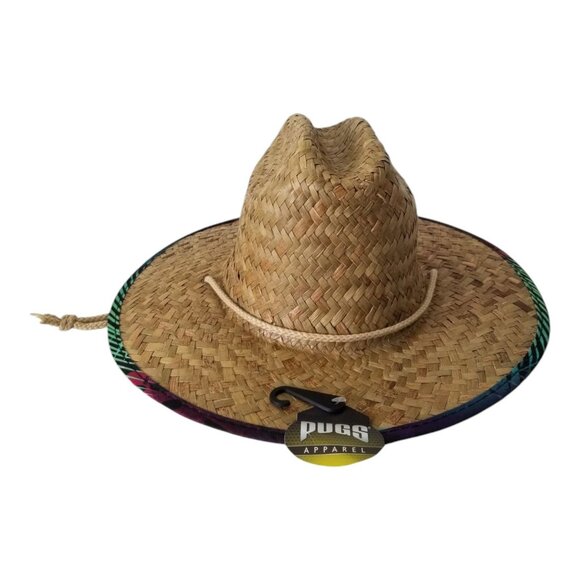 PUGS Straw Shade Hat In Hawaiian Palm Leaf - Size One Size - Picture 3 of 8